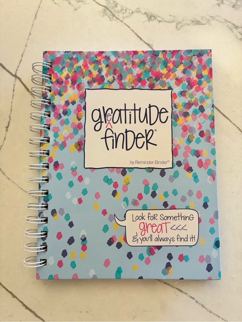 Gratitude Finder Spiral Notebook Journal by Reminder Confetti Binder